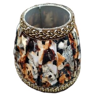 Unique 9" X 7" Cute Dogs Lampshade,  (Doggy Daycare?) Plastic Lining Dog Lovers